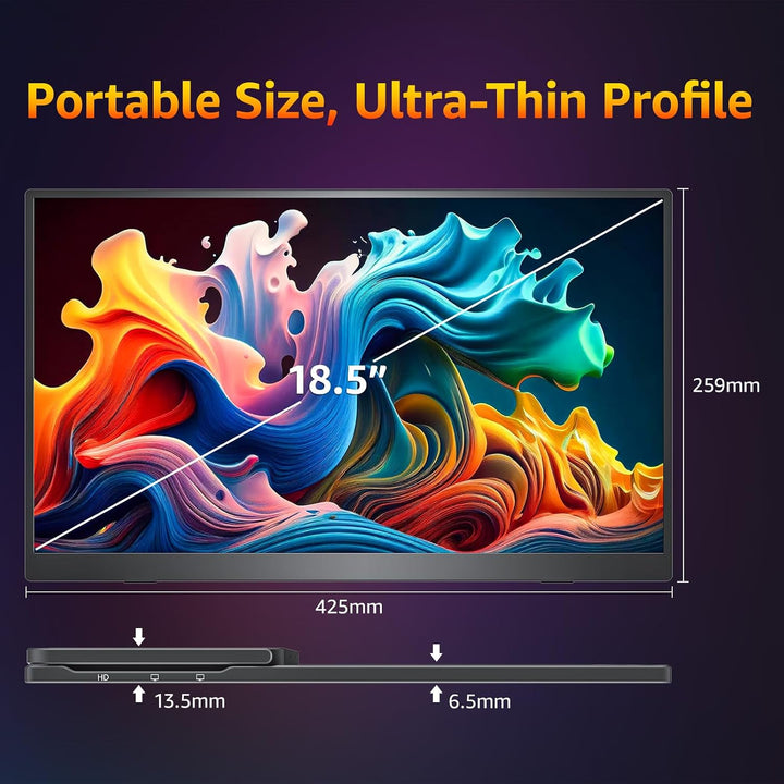 cocopar Monitor portátil IPS Monitor de viaje con USB-C HDMI pantal...