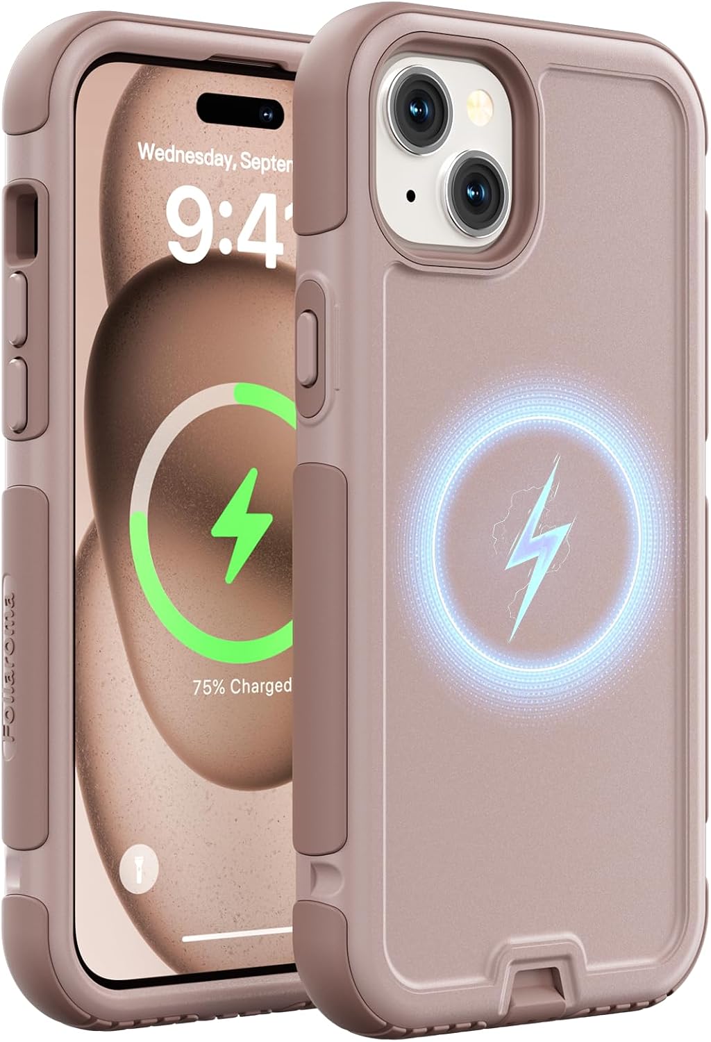 Follaroma - Funda magnética para iPhone 15, fundas resistentes