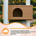 Torre de árbol para gatos resistente a la intemperie de 74.8 pulgadas con