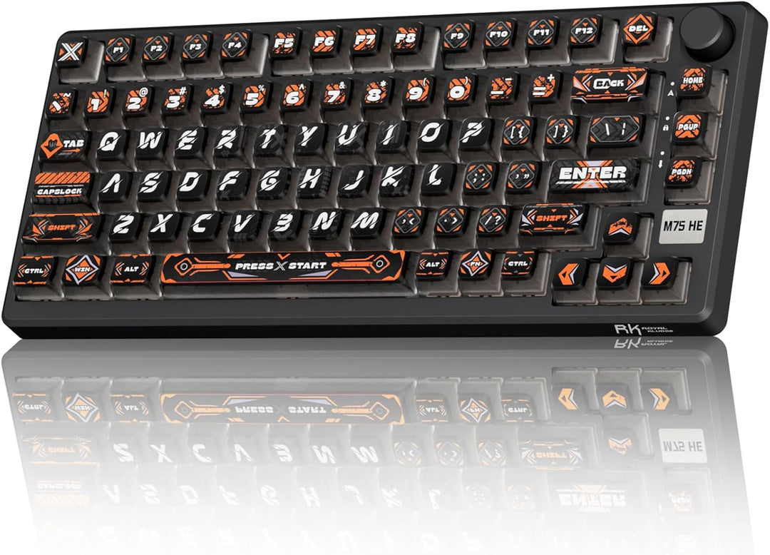 RK ROYAL KLUDGE Teclado mecánico para juegos 75% HE con cable Efect...