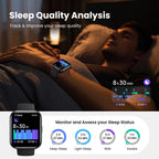 Relojes inteligentes para hombre, Android y iPhone, reloj de seguimiento de actividad física HD de 1.8 pulgadas con Alexa integrado, IP68 impermeable, llamada Bluetooth (respuesta/hace)