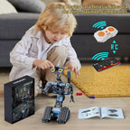 iATOM Johnny 5 Robot Building Set de 1176 piezas con control remoto, recargable, regalo para adultos y hombres, kit de modelo robótico de película STEM Tech