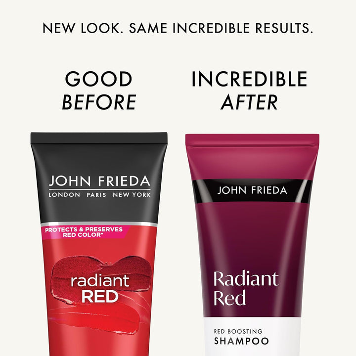 John Frieda Radiant Red Boosting - Champú y acondicionador para cab...