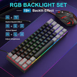 BlueFinger Combo de teclado y mouse mecánicos para juegos 60% \u201...