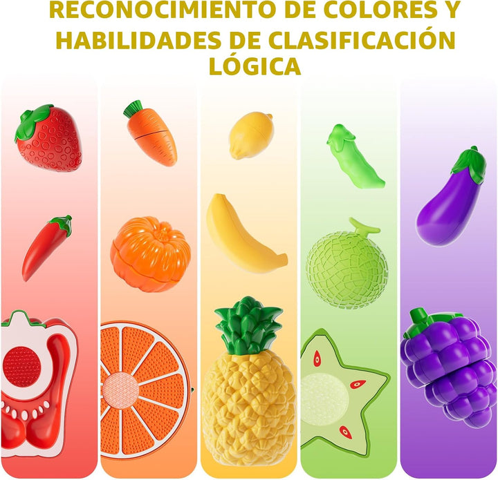 Mimiblooms - Juego de alimentos para clasificar colores con frutas...