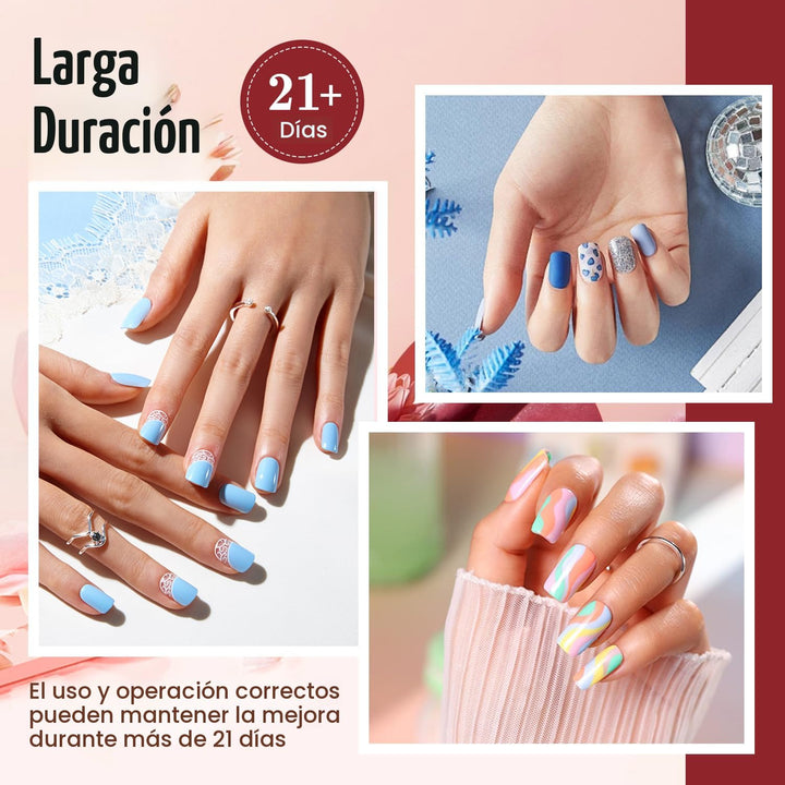 JODSONE - Kit de esmalte de uñas de gel con lámpara ultravioleta, 3...