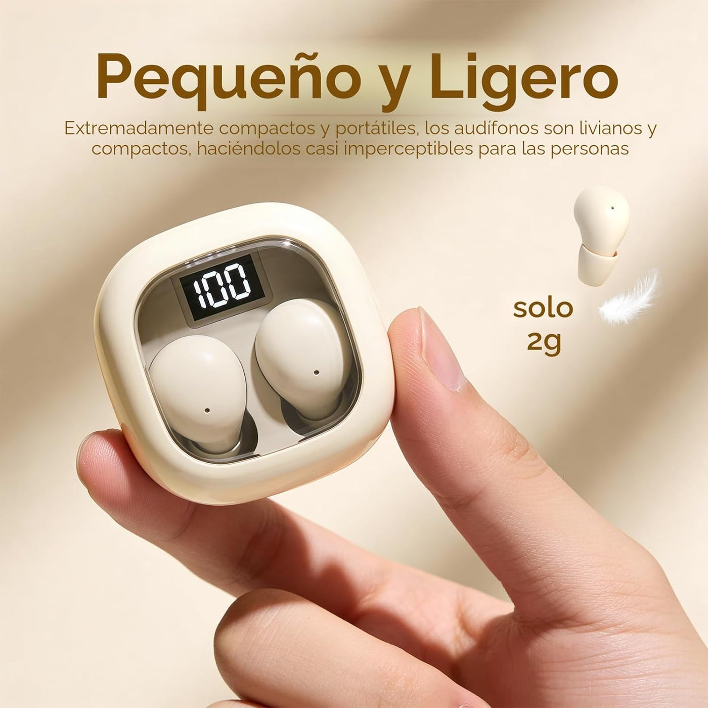 Los mini auriculares invisibles más pequeños inalámbricos Bluetooth...