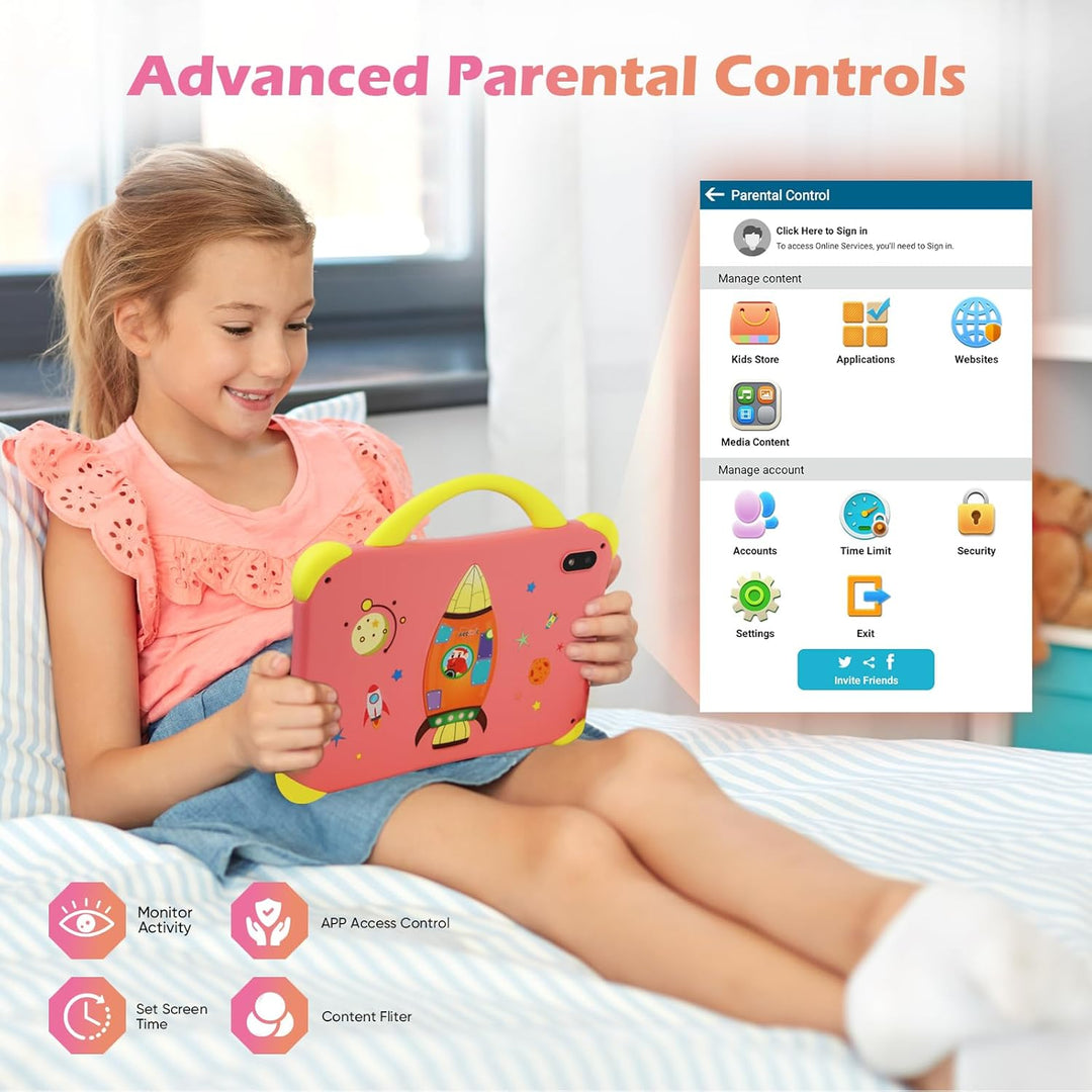 weelikeit Tableta infantil de 7 pulgadas para niños de 3 a 10, 8 GB...