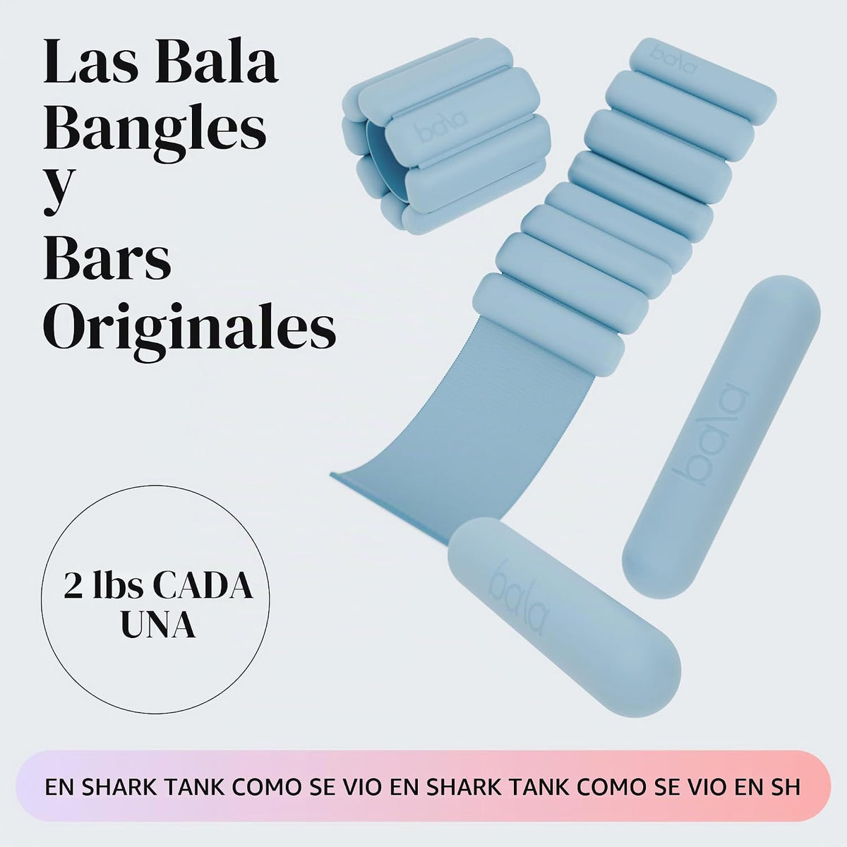 Bangles - Juego de 2 mancuernas para muñeca y tobillo de 2 libras y barras