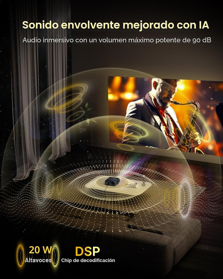 NexiGo Proyector para exteriores PJ40, compatible con Netflix\/YouT...