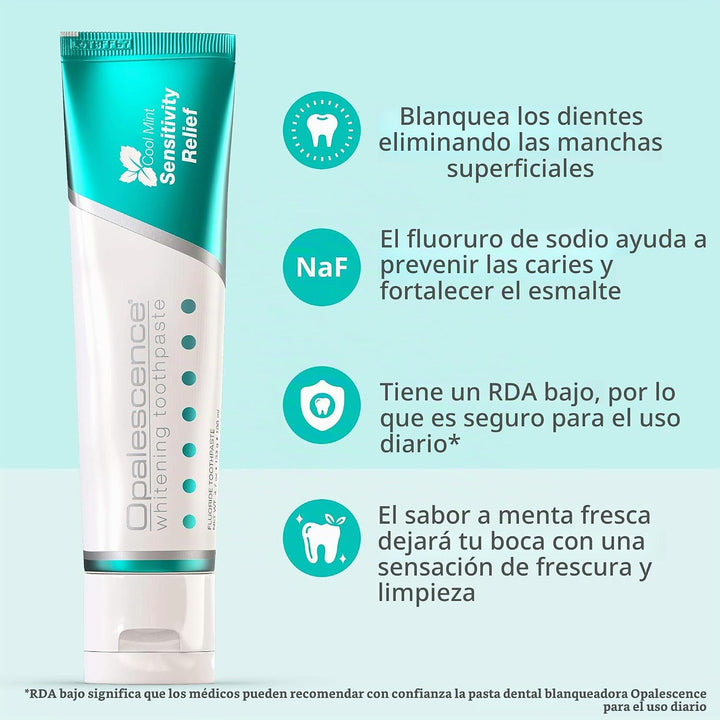 Opalescent Pasta de dientes blanqueadora para dientes sensibles (pa...