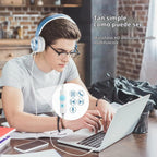 Ailihen Auriculares para Niños para Escuela, con cable de 3.5 mm y micrófono para adolescentes, SkyBlue