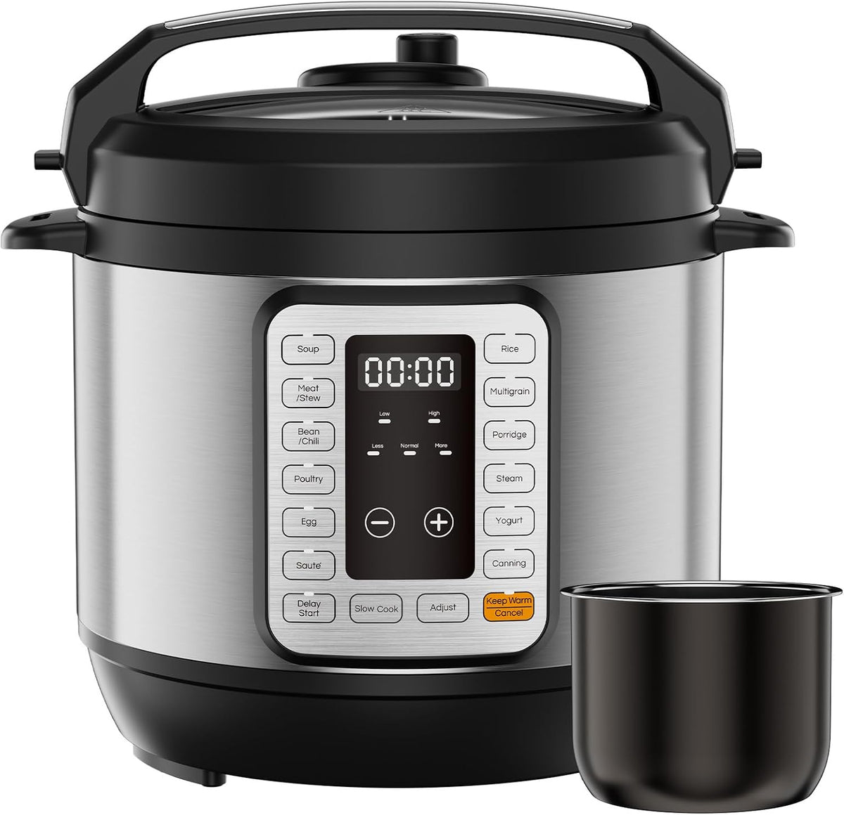 DUMOS Olla a presión eléctrica 16 en 1, olla multicocción programable de 8 cuartos con 12 ajustes preestablecidos de un solo toque, yogur de vapor de sopa y más, olla interior de cerámica para iniciar