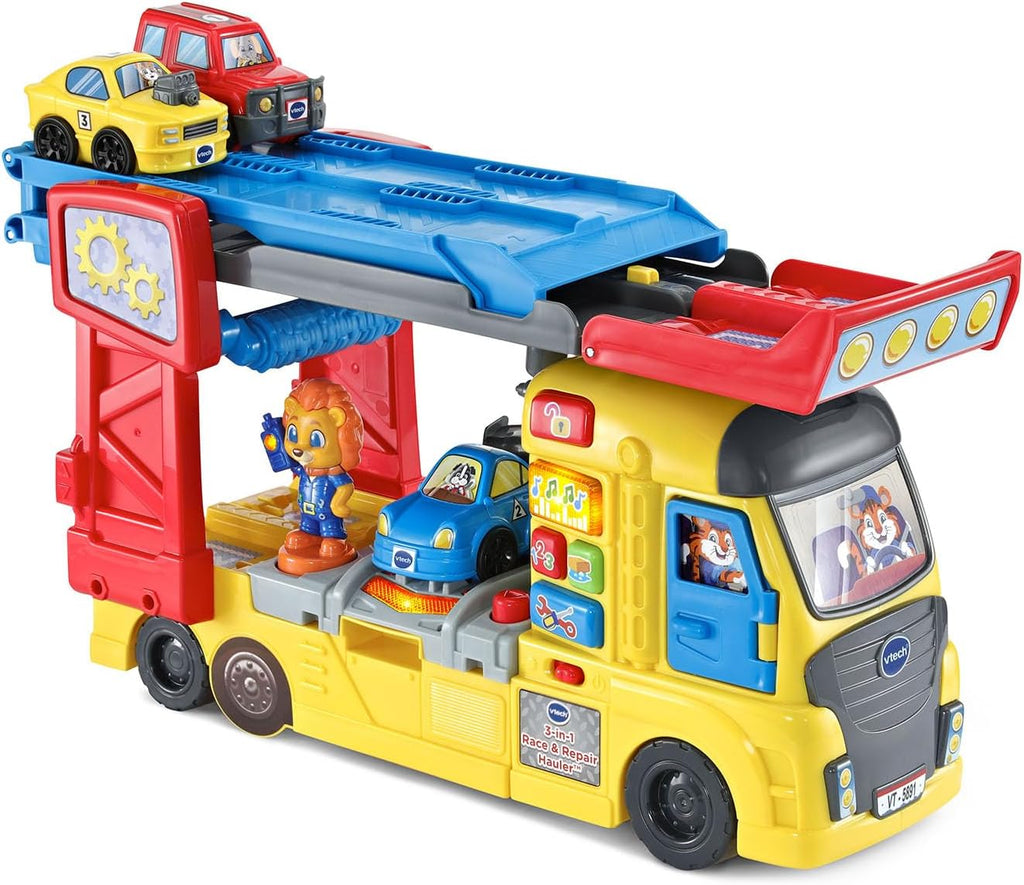 VTech 3-en-1 Vehículo de Carrera y Taller Interactivo para F toddlers