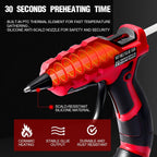 Pistola de pegamento caliente inalámbrica para batería Milwaukee de 18 V, pistola de pegamento termofusible de mano, precalentamiento rápido de 30 segundos, para artes