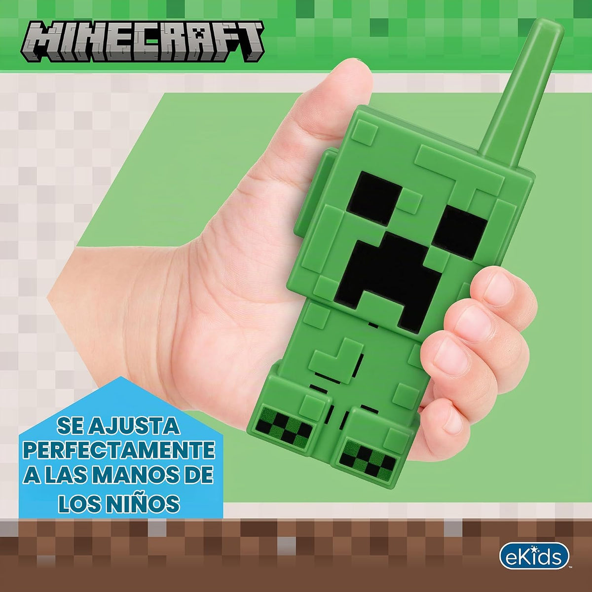 eKids Minecraft Walkie Talkies para niños, juguetes de interior y exterior