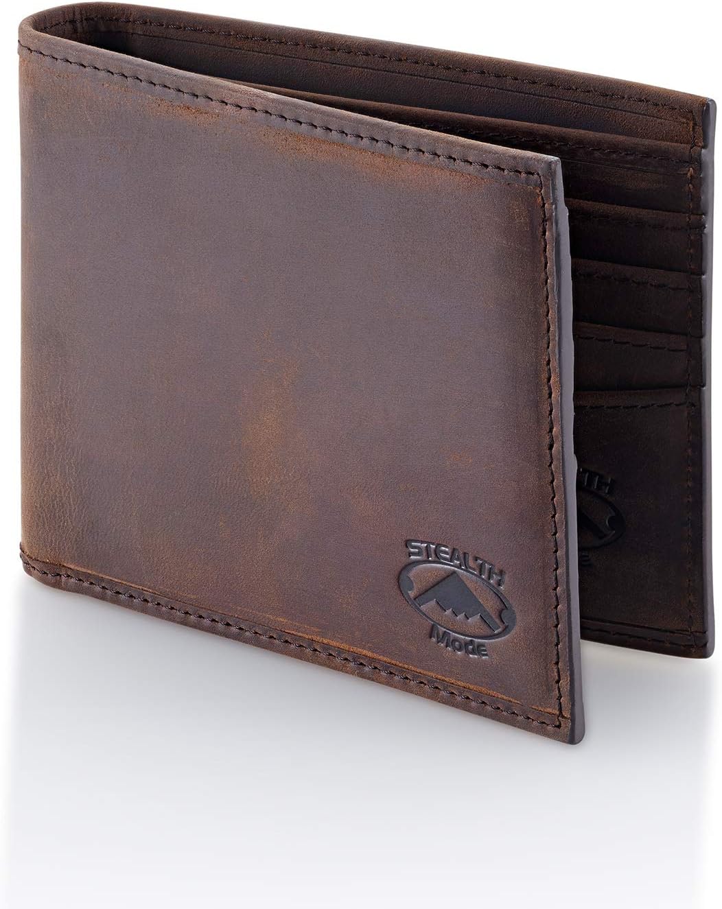 Stealth Mode Billetera de cuero para hombre. Billetera con RFID + 8...