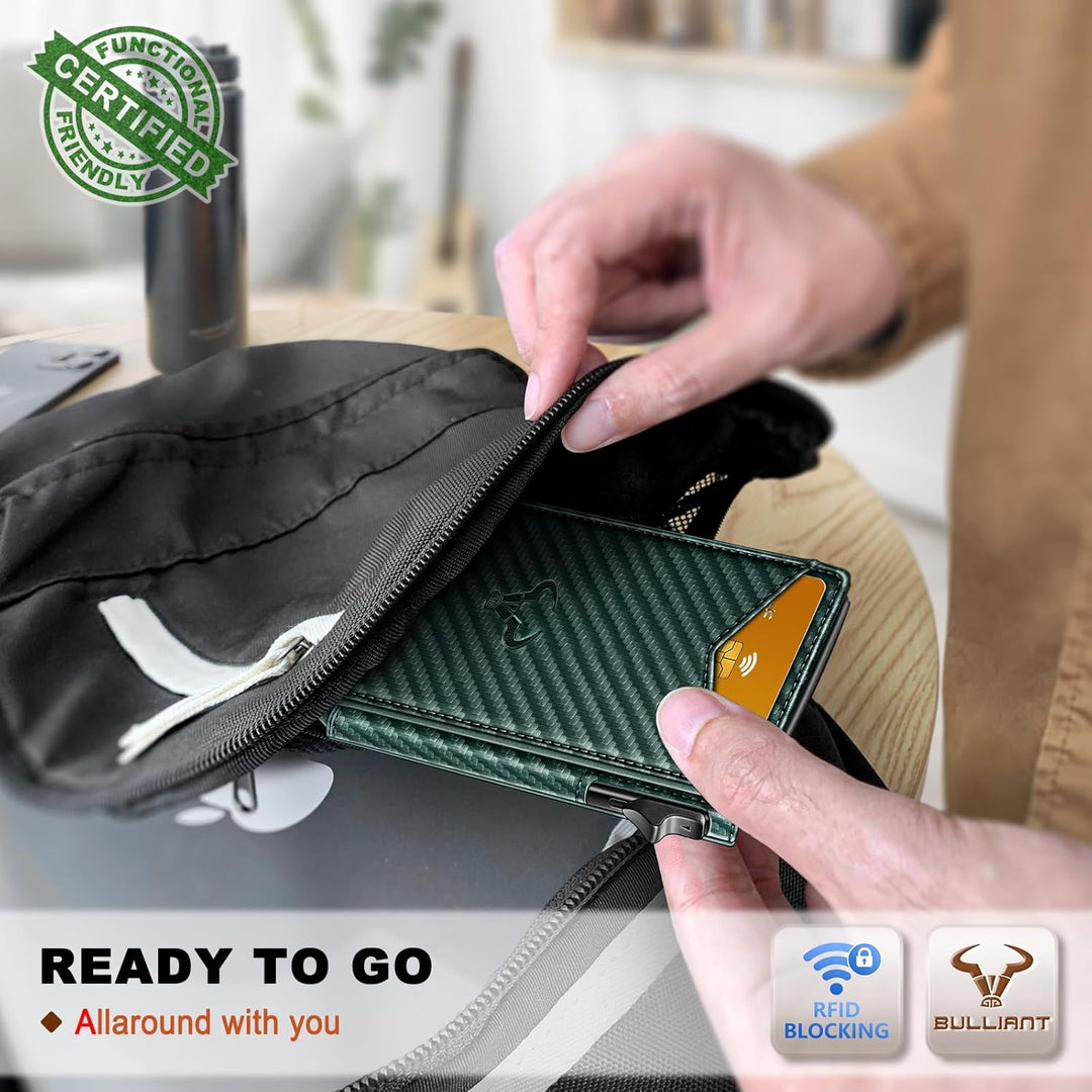 Cartera BULLIANT para hombre, cartera con clip de dinero delgada pa...