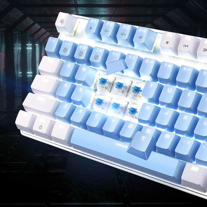 MageGee Teclado mecánico para juegos, nuevo teclado mejorado con in...