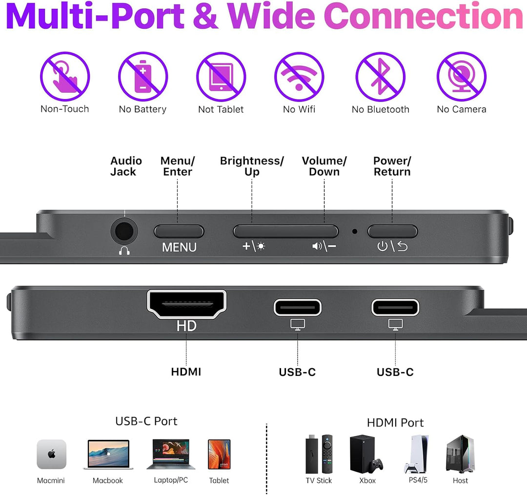 cocopar Monitor portátil de 15.6 pulgadas 4K UHD 60Hz 145% sRGB Mon...