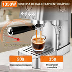 Sorgente Máquina de café expreso de 20 bar con espumador de leche