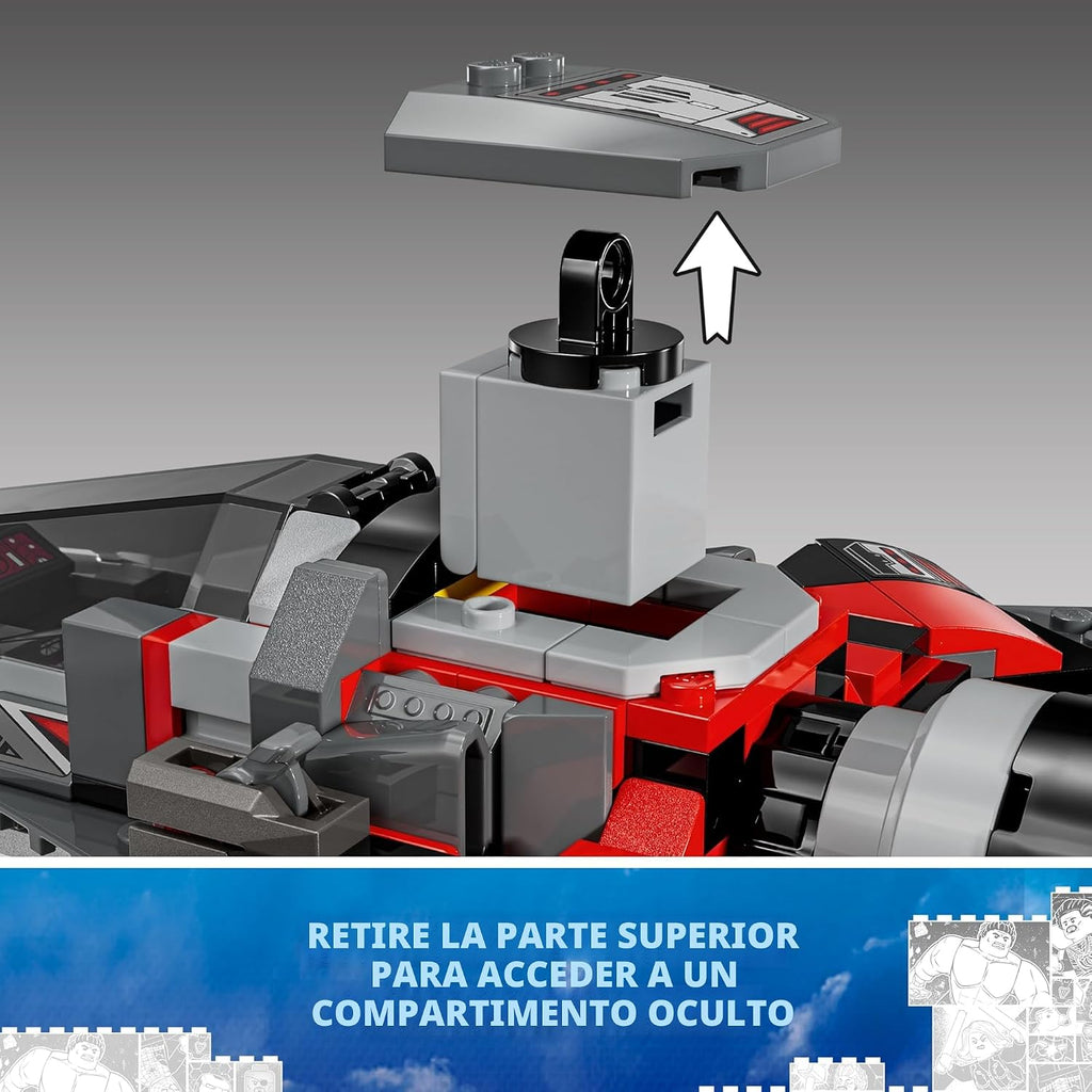 LEGO Marvel - Juego de construcción de batalla de Capitán América contra Red Hulk, juguete de los Vengadores para niños, regalo de cumpleaños para niños y niñas a partir de 7 años, incluye figura de