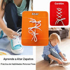 YHZAN Montessori - Marco de vestir para tablero ocupado, habilidades motoras finas para desarrollar actividades de vida práctica para niños pequeños, aprende a vestirse con zapatos, juguete educativo