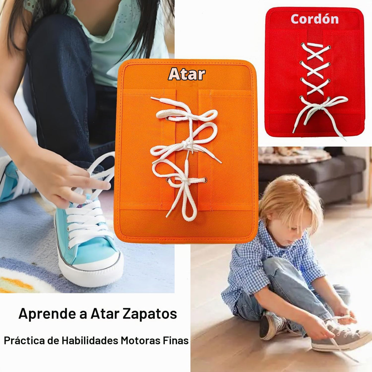YHZAN Montessori - Marco de vestir para tablero ocupado, habilidades motoras finas para desarrollar actividades de vida práctica para niños pequeños, aprende a vestirse con zapatos, juguete educativo