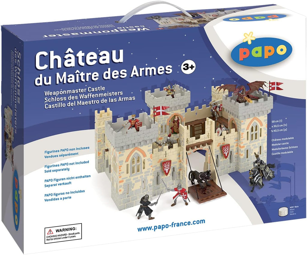 Papo Weapon Master's Wooden Castle, Medieval Collection, Kids Ages 3+