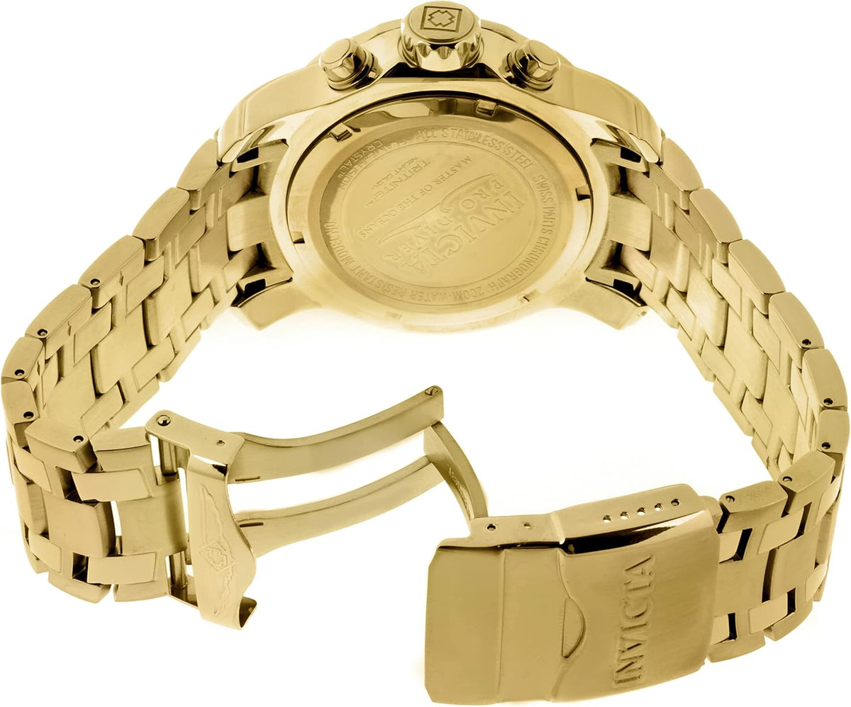 Invicta Pro Diver - Reloj cronógrafo de cuarzo con correa de acero inoxidable, color plateado, modelo 26 0073
