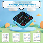 KOQQQ Juego de pernos recargables Tic-Tac-Toe, consola de rompecabezas portátil 4 en 1, juego de memoria educativo electrónico, juegos de mesa portátiles de viaje en automóvil para niños y adultos