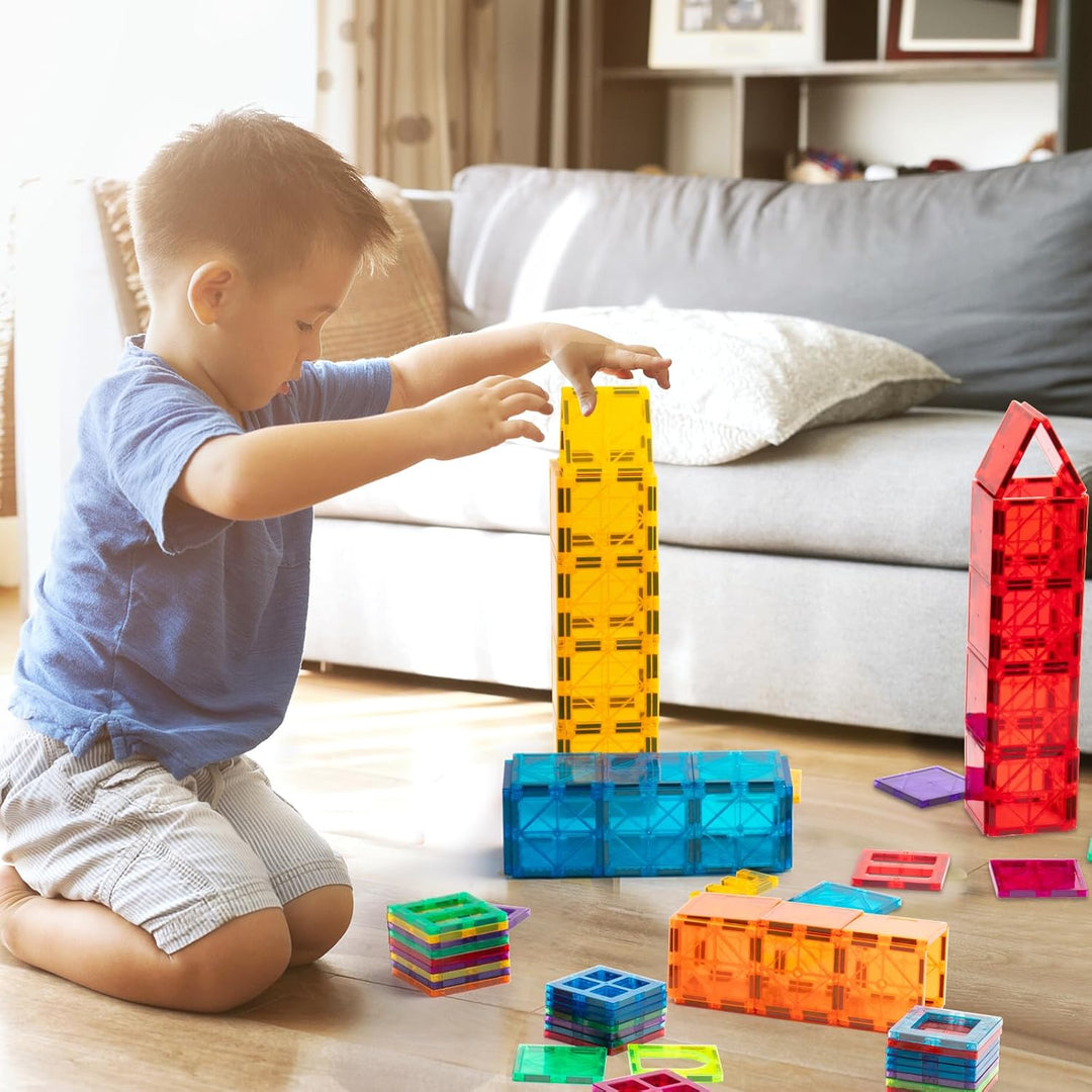 FNJO Azulejos Magnéticos, Juego de Construcción con Imanes, Set de...