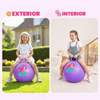 Bola de tolva para niños, bola inflable de 18 pulgadas con asa, sirena morada, juguetes para niñas en interiores y exteriores, juego de acitve con bomba, regalos de cumpleaños para niños de 3