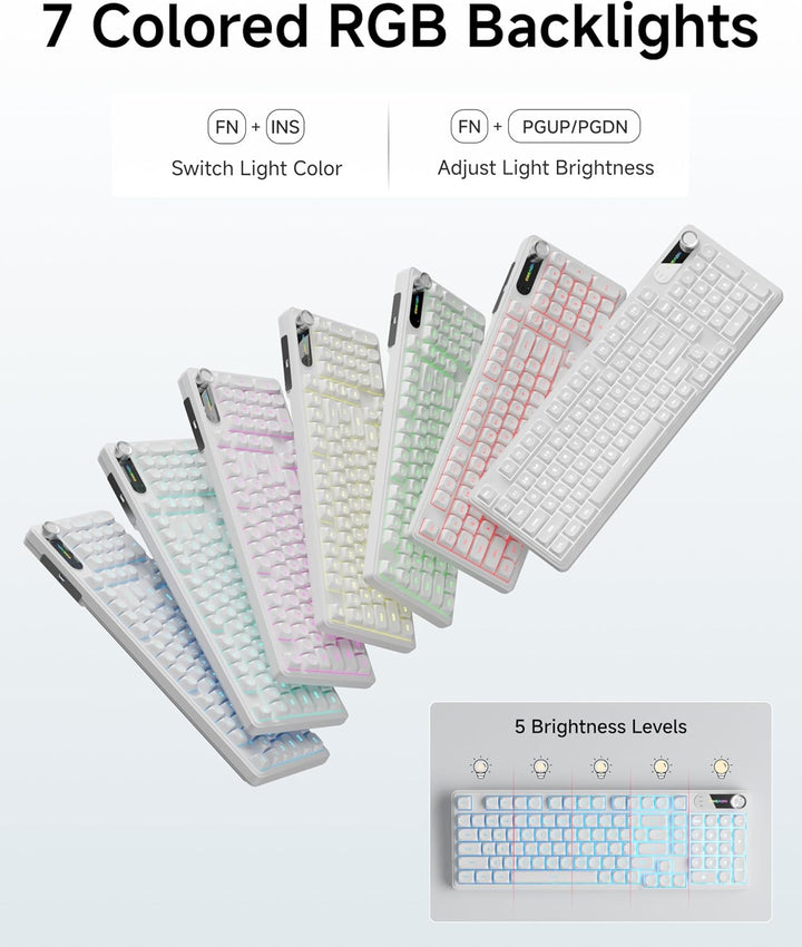 EWEADN Combo de teclado y mouse con cable con reposamuñecas desmont...