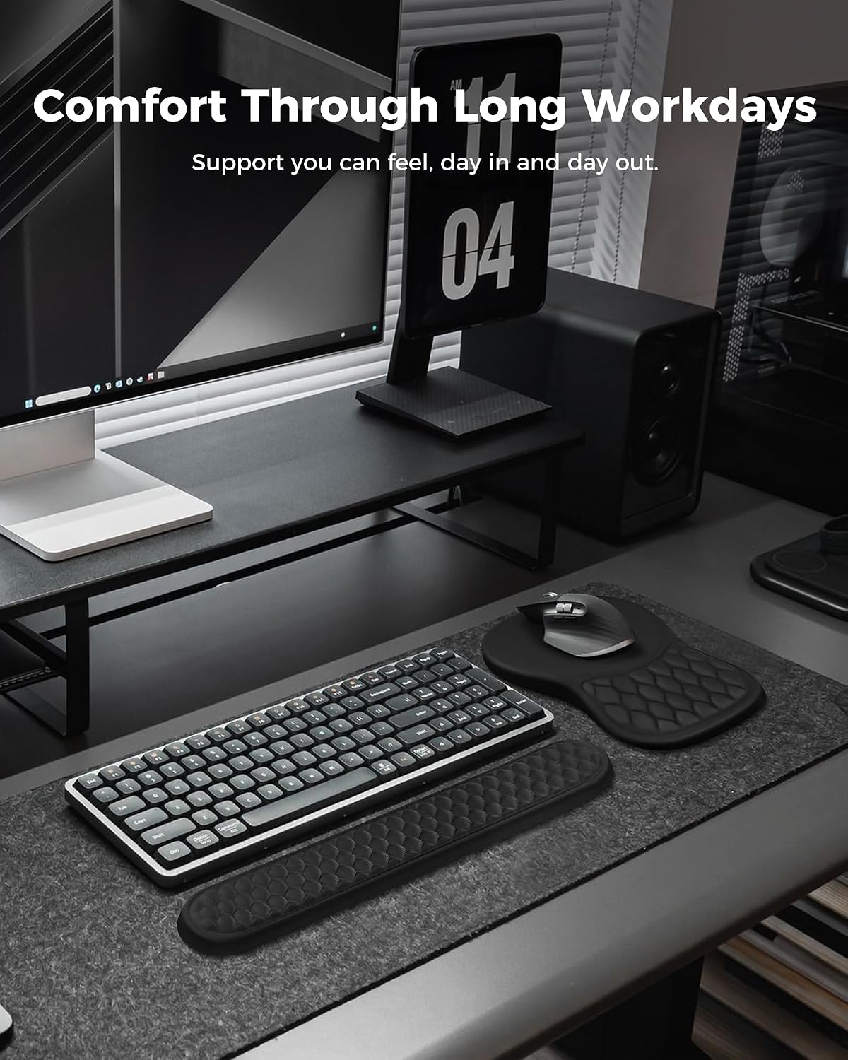 Juego de soporte ergonómico de muñeca para teclado y ratón