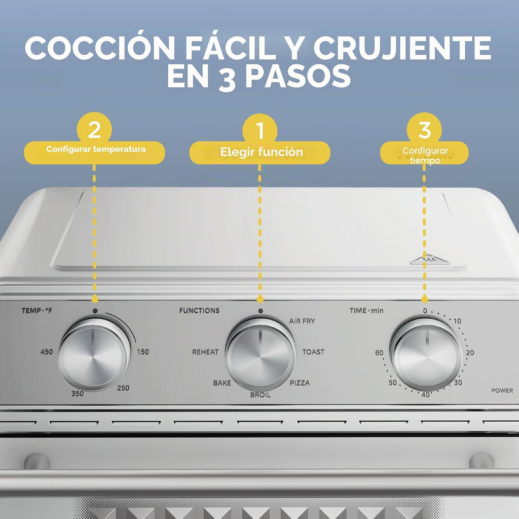 Midea Neo Air Fryer - Combo de horno tostador, 12.7 cuartos de galón, acero