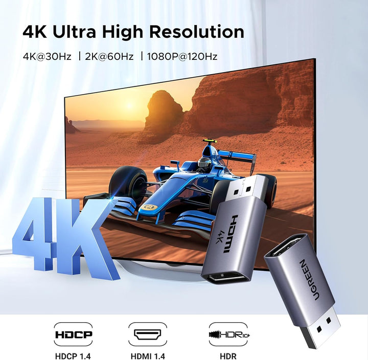 UGREEN Paquete de 2 adaptadores 4K DisplayPort a HDMI