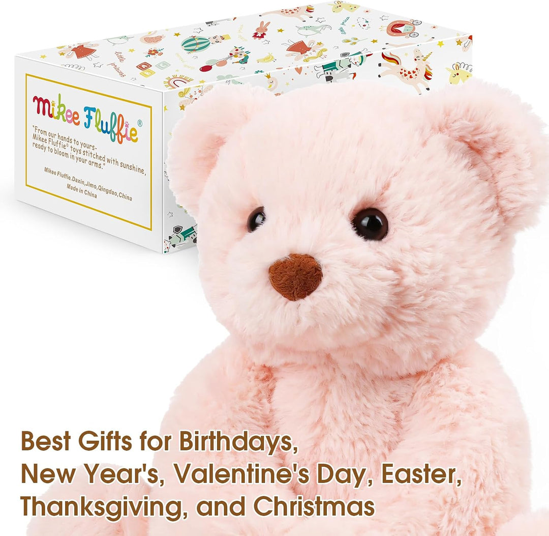 Mikee Fluffie Oso de peluche, juguete de peluche pequeño de 9 pulga...