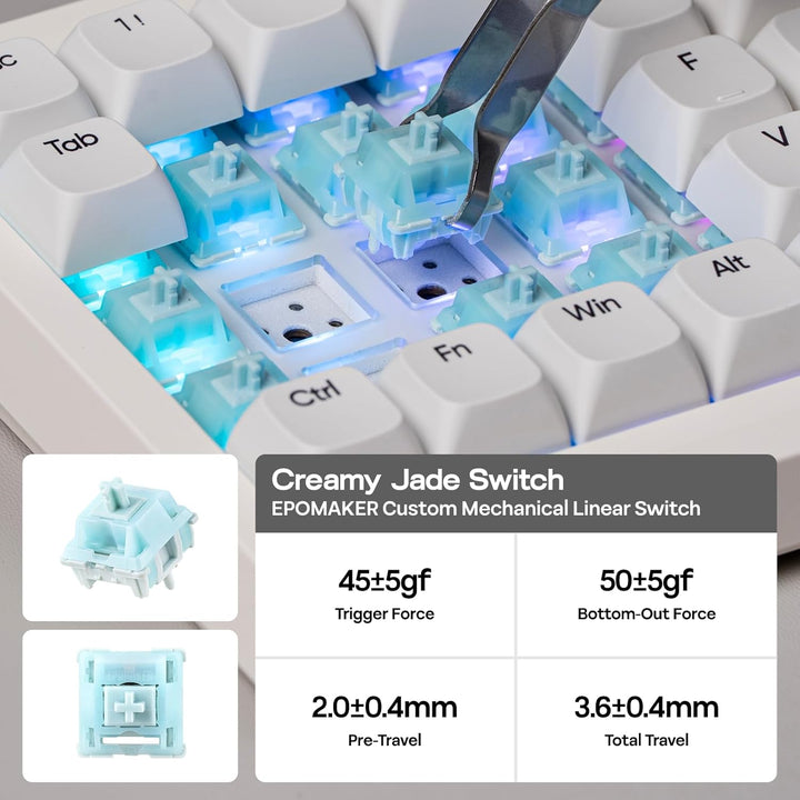 Teclado mecánico EPOMAKER Hack70 Planck con VIA personalizado, 2,4...