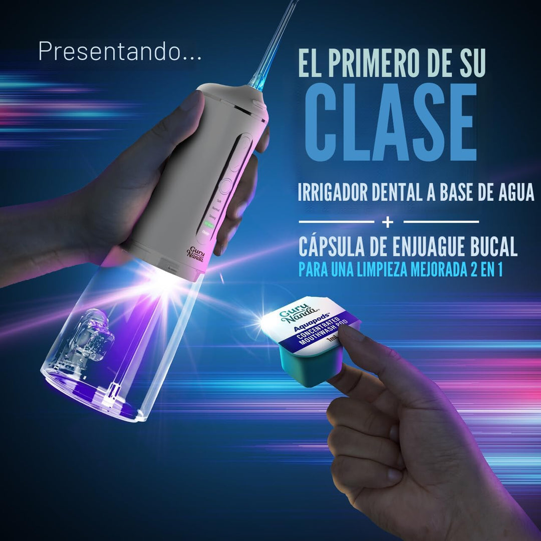 GuruNanda Irrigador dental avanzado 3.0 con irrigador dental de agu...