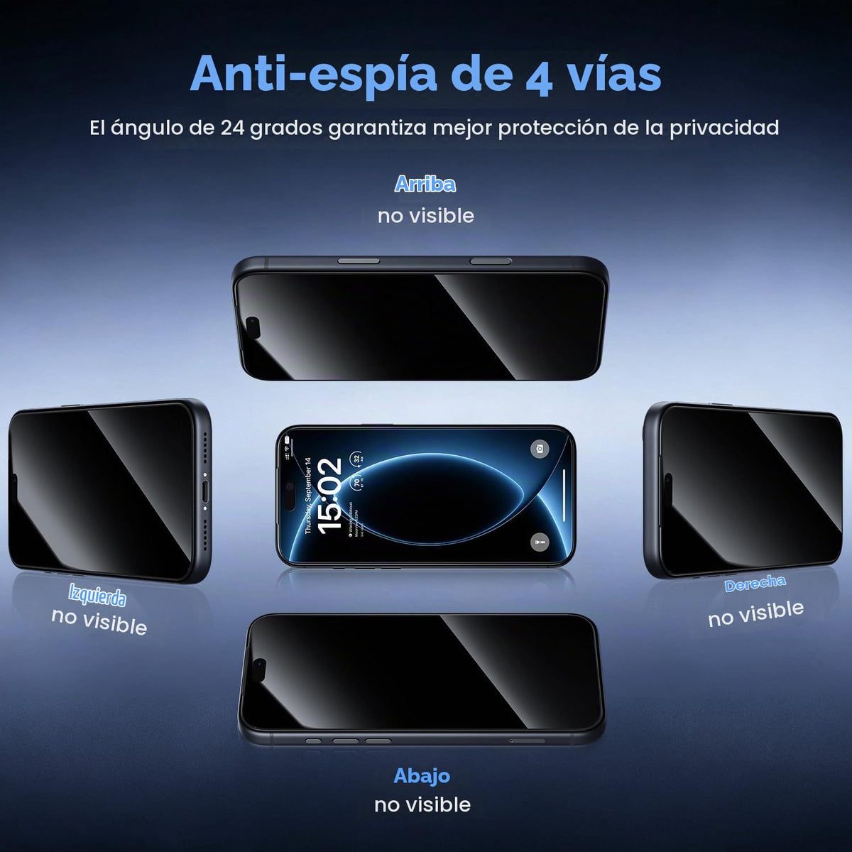 Protector de pantalla de privacidad de 360° para iPhone 18 Pro Max
