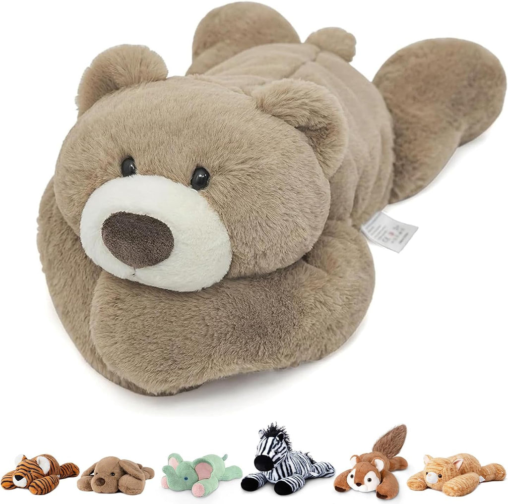 Niuniu Daddy Bear - Almohada de peluche con peso para niños y adultos