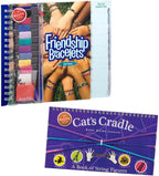 Klutz Juego de libros de manualidades, pulseras de la amistad y figuras de cuerda de cuna de gato, paquete de 2 libros de actividades con suministros