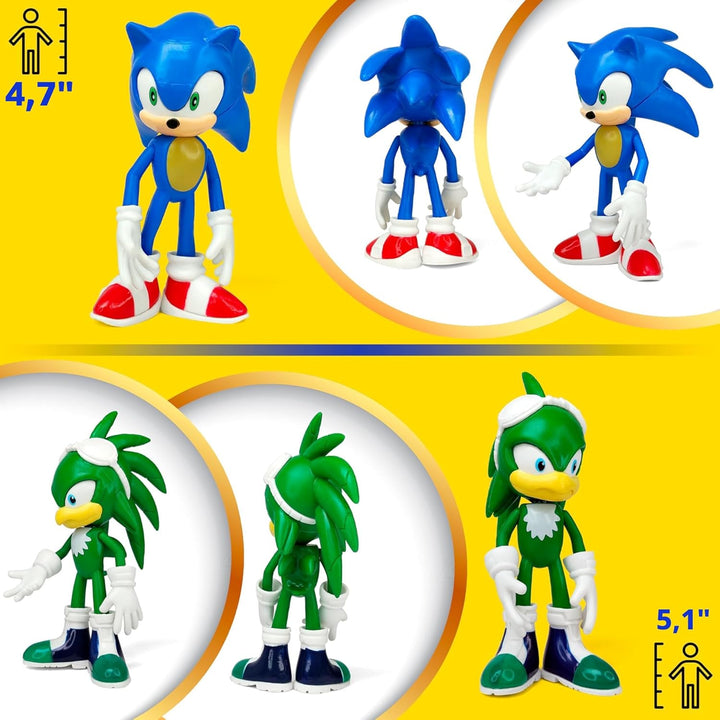 Toysvill Sonic the Hedgehog - Figuras de acción grandes (juego de 1...