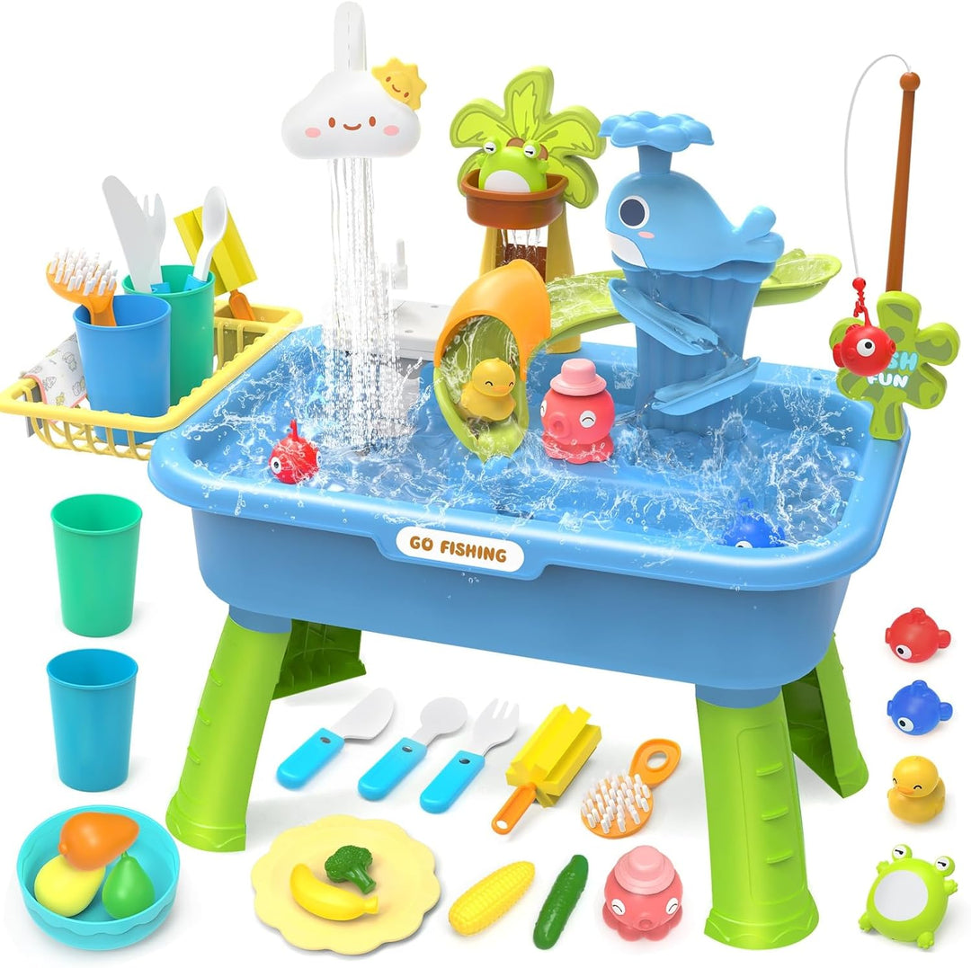 Fregadero de juego de 21 pulgadas de alto con agua corriente, frega...