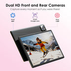 Tablet Android 15 2026, tableta de 10.1 pulgadas con funda a prueba de caídas 1280HD, Rojo