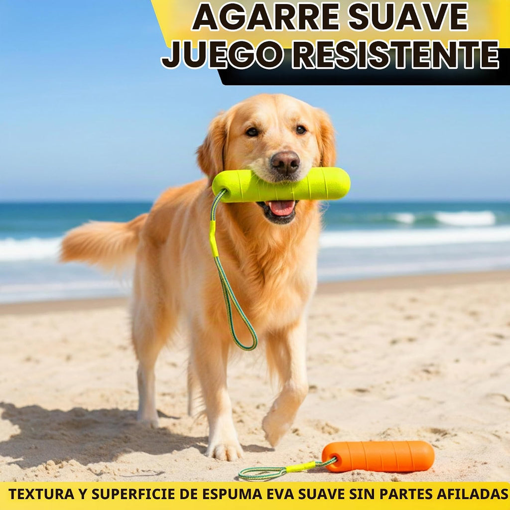 Juguetes acuáticos flotantes para perros, paquete de 2, palo de