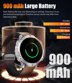 LIGE Relojes Inteligentes con Batería de 900mAh, Pantalla AMOLED de 1.73" para Hombres con Llamada Bluetooth, Más de 110 Modos Deportivos, Reloj Táctico de Fitness/Monitor de Ritmo Cardíaco, Sueño y
