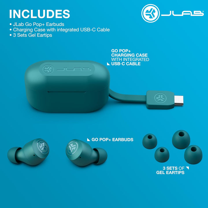 Auriculares JLab Go Air Pop+ Verdaderos Inalámbricos, Auriculares I...
