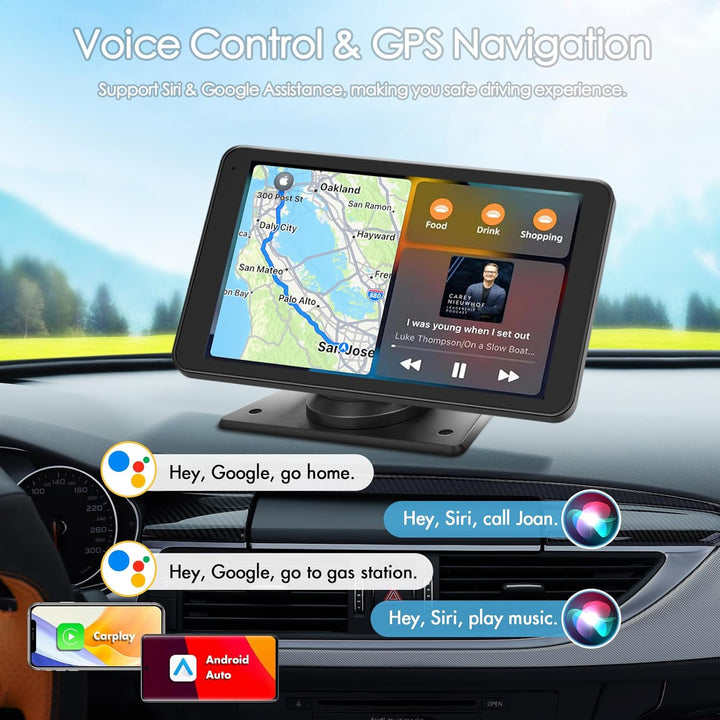Estéreo inalámbrico portátil Carplay para automóvil